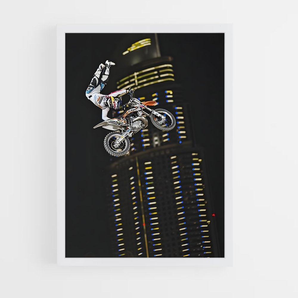 Poster Airborne Adventure – affiche Motocross freestyle (vue 3)